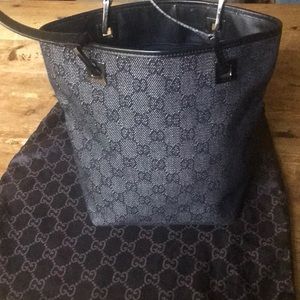 SALE!! Gucci Black Denim Tote